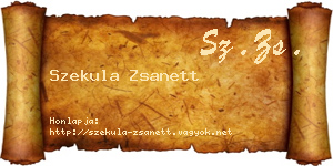 Szekula Zsanett névjegykártya