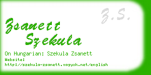 zsanett szekula business card